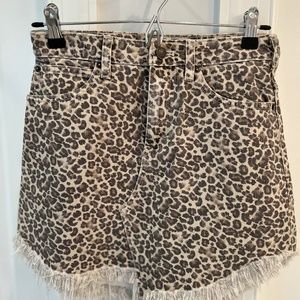 Free People Cheetah Print Skirt